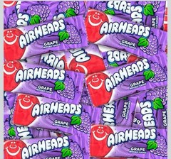 Airheads Mini Bars Grape Candy 80 Ct Bulk Bag Individually Wrapped Gluten Free