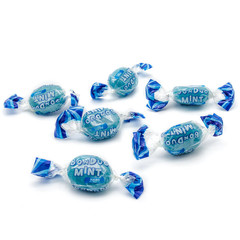 Blue Mints Individually Wrapped 2LB – Menthol Flavored Breath Mints, Hard She…