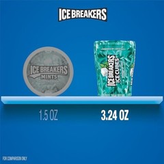 ICE BREAKERS ICE CUBES Wintergreen Sugar Free Chewing Gum 40 Pieces ( Pack of 1)