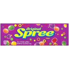 Spree Rolls Original, Fruit Flavors Chewy & Tart Candy, 1.77-Ounce (Pack of 36)
