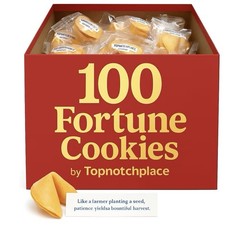 Fortune Cookies Individually Wrapped 100 PCS for Break Rooms Family Fun Snacks