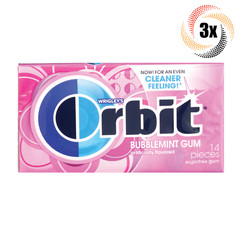 3x Packs Orbit Bubblemint Sugarfree Gum | 14 Pieces Per Pack | Fast Shipping