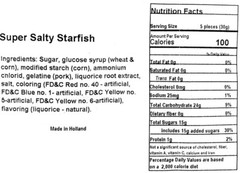 SweetGourmet Extra Salty Starfish Licorice | Dutch Super Sea Salty Stars |