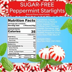 SweetGourmet Sugar-Free Peppermint Starlight Mints Hard Candy | 1 Pound