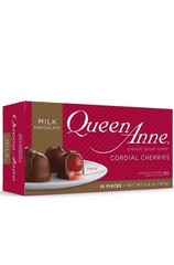 Queen Anne Chocolate Covered Whole Cherry Candies 10 Count Gift Box 6.6 Oz