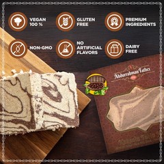 Halvah with Cocoa, 10.6oz, Turkish Halva, Tahini Halva