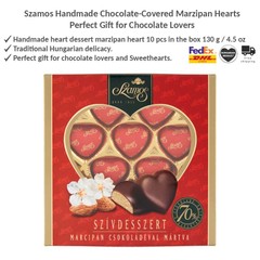 Szamos Chocolate-Covered Marzipan Hearts Perfect Gift for Chocolate Lovers