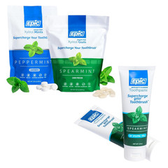 Dental Sugar Free Oral Care Set – 1000-Piece Spearmint Gum, 1000 Peppermint Mint