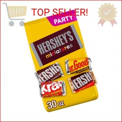 HERSHEY’S Miniatures Assorted Chocolate Candy Party Pack, 30 oz