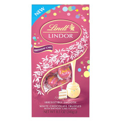 Lindt LINDOR Birthday Cake White Chocolate Truffles, White Chocolate Candy with