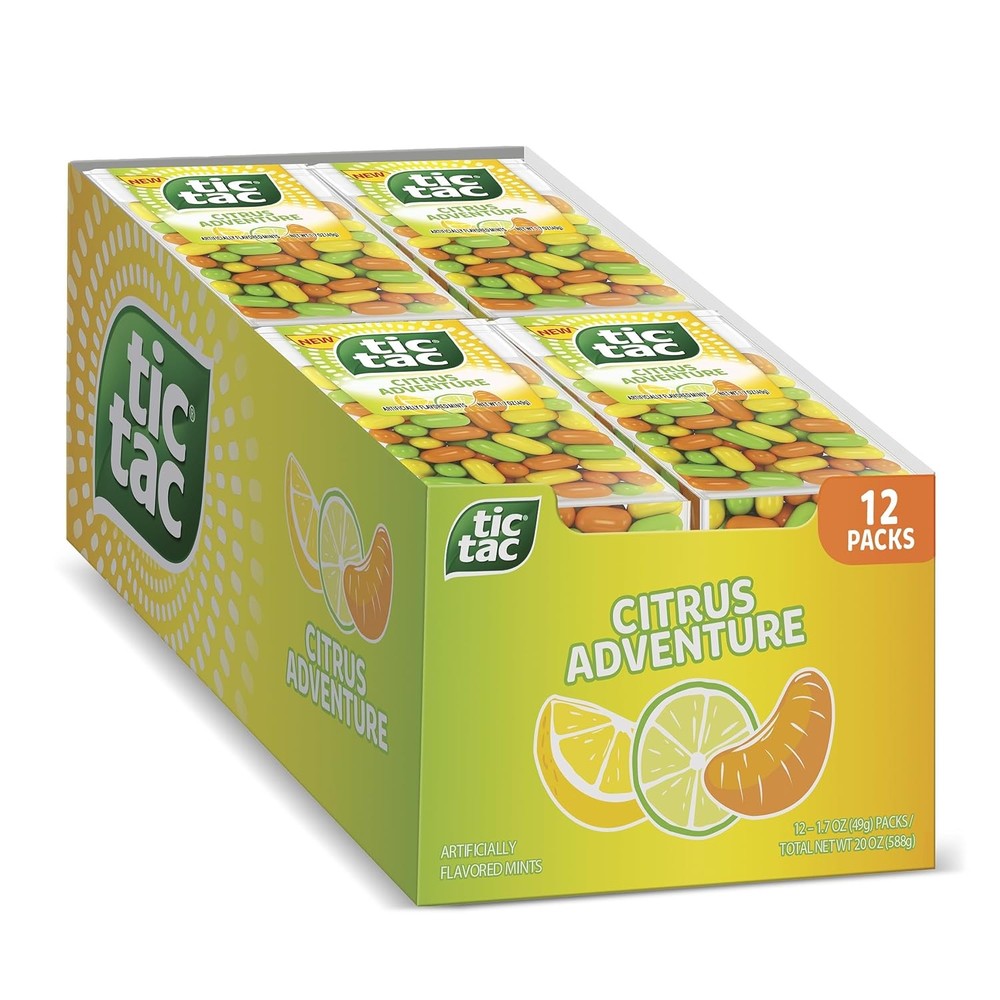 Tic Tac Citrus Mints Bulk 100 Piece Pocket Sized Citrus Flavor Mints For Sale