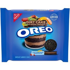 NEW OREO Dirt Cake Creme Flavor Gummy Worm Sandwich Cookies, LIMITED EDITION