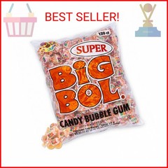 ALBERT’S Candy Super Big BOL Candy Chewing Bubble Gum, 10g Per Piece 120 ct. (1-