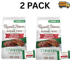 Russell Stover Pecan Delight Sugar Free Chocolate 10 oz Bag (2 Pack)