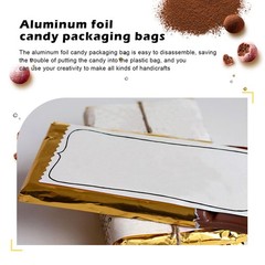 200 Foil Candy Wrappers 7.5×6 inches – Gold & Silver Chocolate Bar Wraps