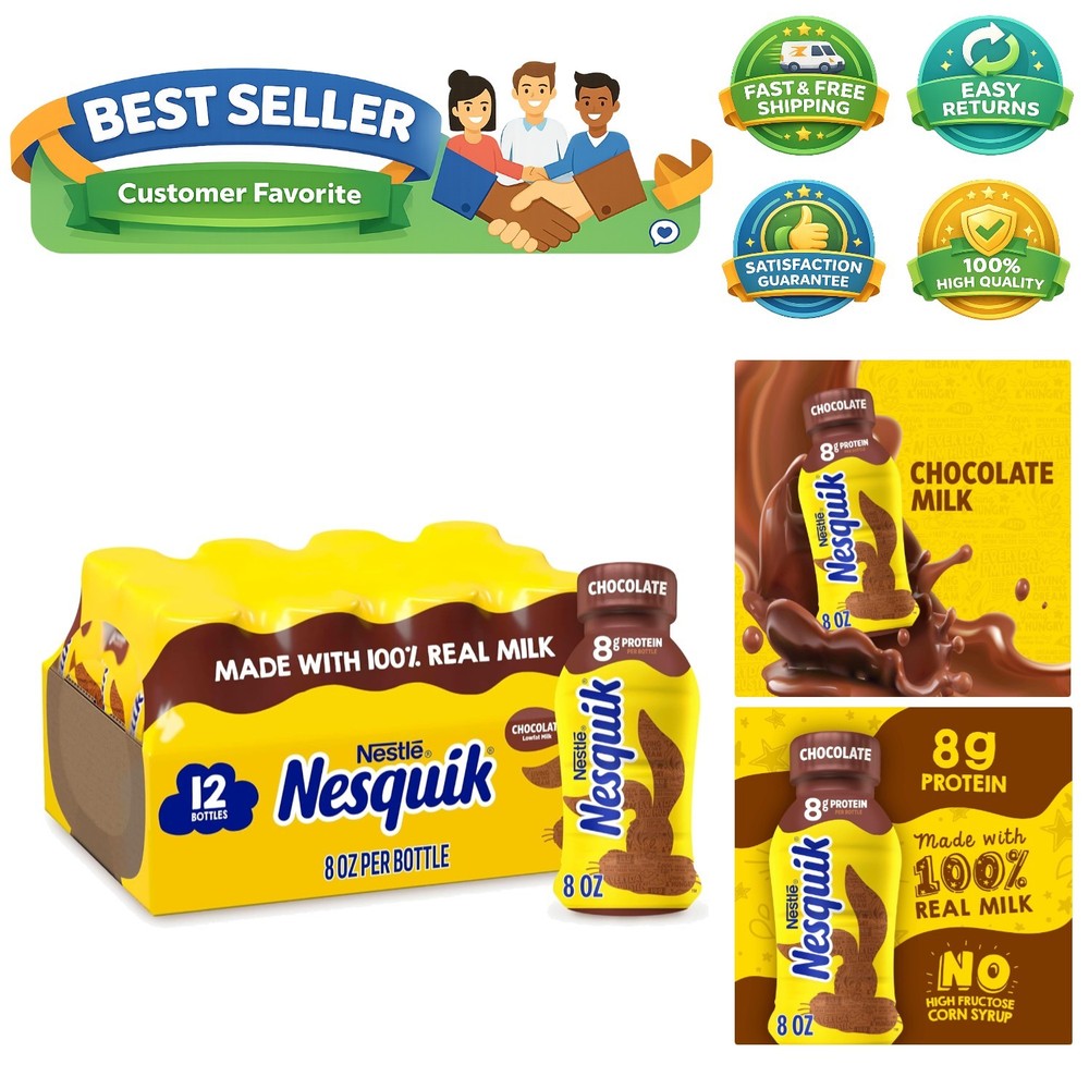 Chocolate Lowfat Milk Ready to Drink 12 Pack of 8 fl oz Packaging May Vary