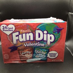 Lik-M-Aid 24 Card Pouches FUN DIP Candy Valentine Magically Colors *BB 12/2026*
