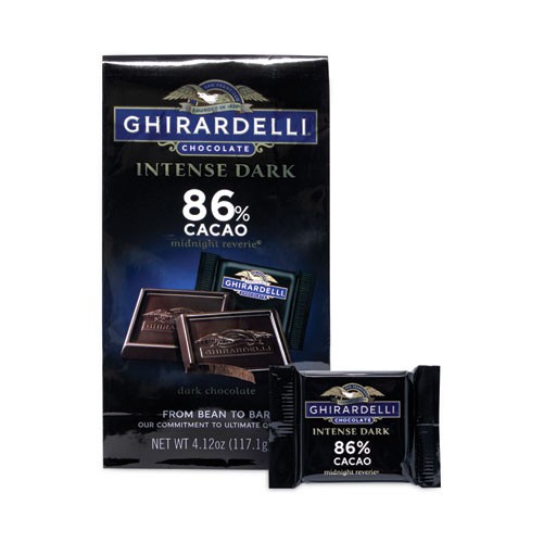 Ghirardelli Intense Dark Midnight Reverie 86% Cacao Bag, 4.12 Oz, 3 Packs