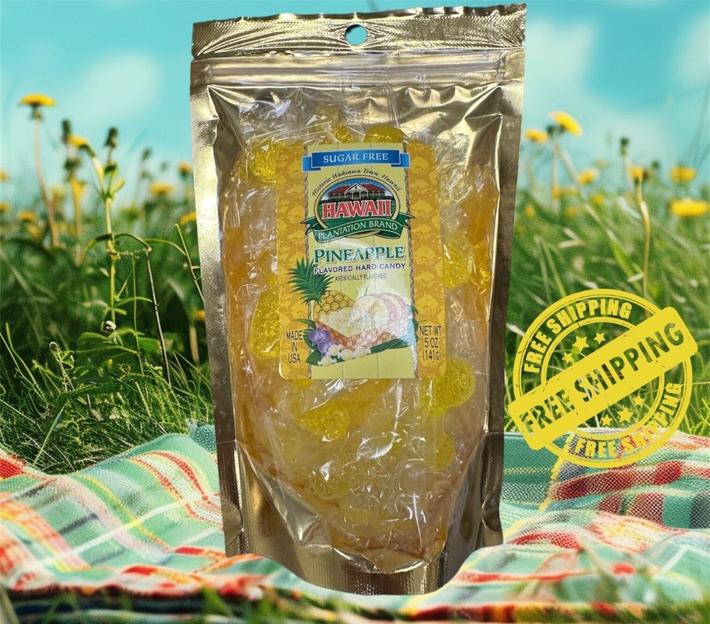HAWAII DOLE PLANTATION – PINEAPPLE HARD CANDY : SUGAR FREE 5oz