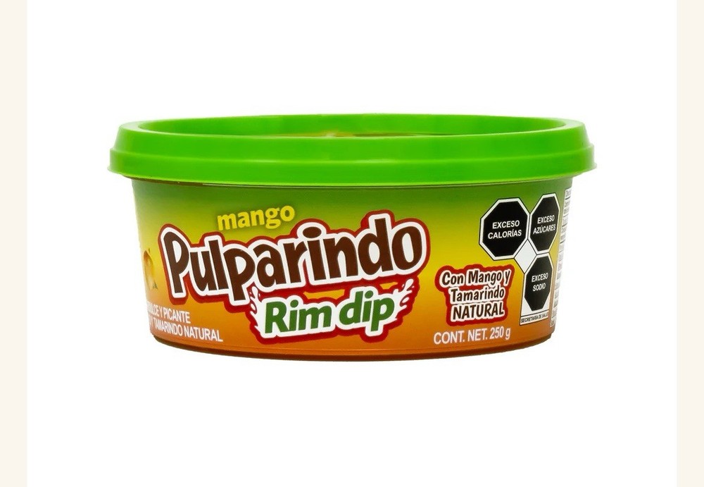 De La Rosa Pulparindo Rim Dip Mango Tamarind Candy Tub Mexican Snack 250g