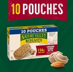 Nature Valley Cinnamon Almond Butter Biscuit Sandwiches, 10 Count, 13.5 oz