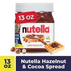 Nutella Hazelnut Spread with Cocoa – Creamy Breakfast Favorite, 13 oz Jar