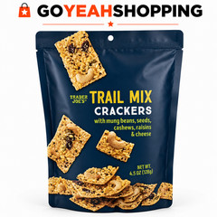 (6 PACKS) Trader Joe’s Trail Mix Crackers 4.5 oz Each Pack with Mung Beans Seeds