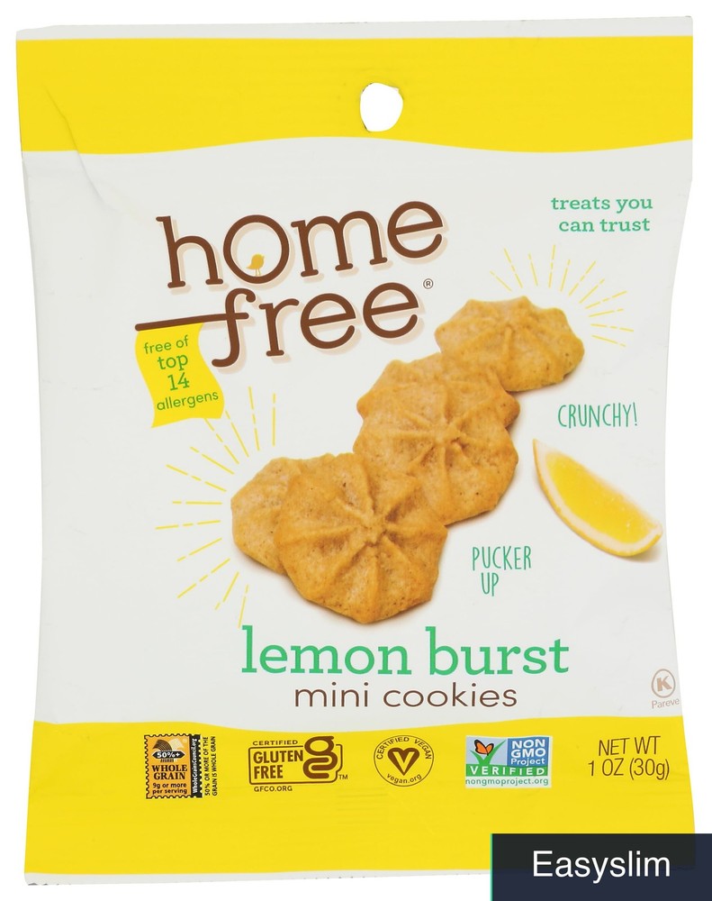 Lemon Burst Mini Cookies Snack Bag, 1 Ounce Single Serving, Kosher