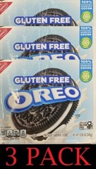 3x NABISCO OREO GLUTEN FREE Vanilla Chocolate Sandwich Cookies 12.08 oz – 3 PACK