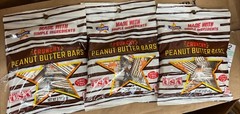 3- Atkinson’s Crunchy Peanut Butter Bars 3oz Bag Gluten Cholesterol Free Keto