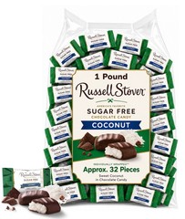 Russell Stover Sugar-Free Coconut Flavor, Bulk Chocolate Candy Bars (1 Pound)