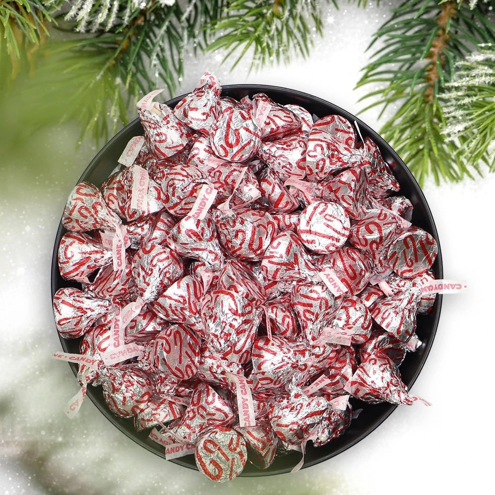 Hershey’s Kisses Candy Cane Mint With Stripes & Candy Bits Holiday (5 Pounds)
