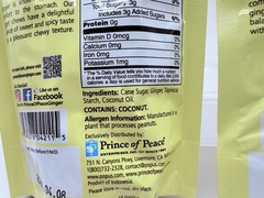 2 x Prince of Peace Original Ginger Chews 100% Natural 2 oz Bag Candied Ginger