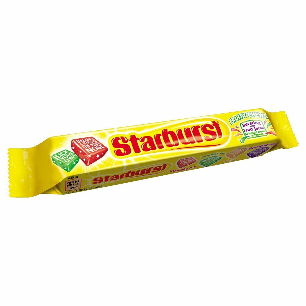 Starburst Original Fruity Chews – 45g – Pack of 12 (45g x 12) (1.59 oz x 12)
