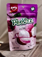 NEW AMOS Peelerz Gummy Lychee 1 PK Peelable Fruit Tiktok Candy 6oz Sweet Hawaii