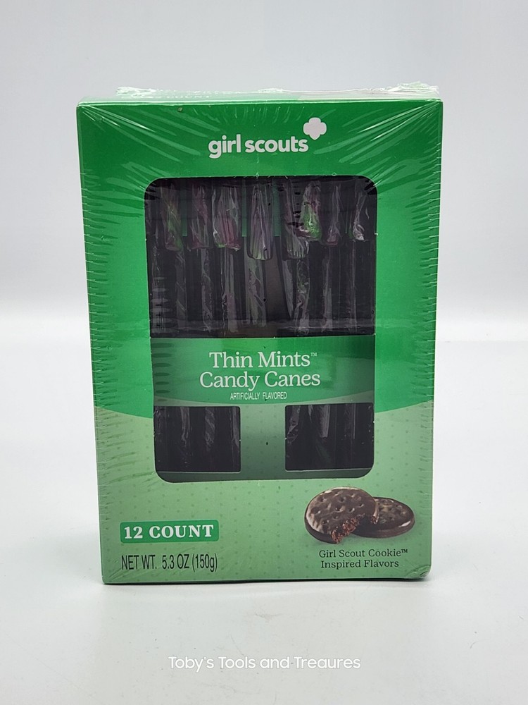 Girl Scout Thin Mint Candy Canes Girl Scout Cookies Flavored Candy Canes