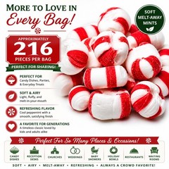 Soft Mint Puffs Peppermint Candy 24 oz Bulk Bag Melt Away Candy Dish Mints