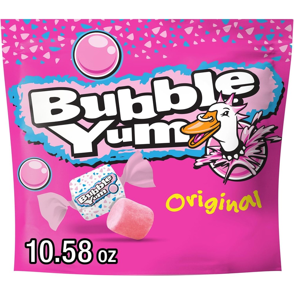 BUBBLE YUM Original Flavored Chewy, Bubble Gum 1 Count (Pack of 1), Multi