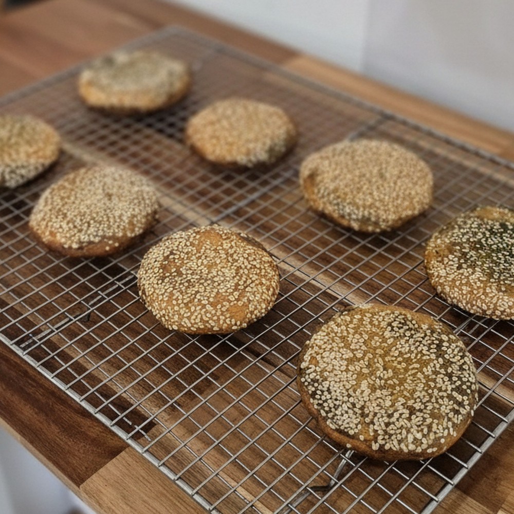 Artisan Orange Black Sesame Cookies | Gourmet Citrus Nutty Dessert (1 Dozen)
