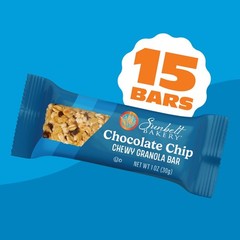 Sunbelt Bakery Chewy Chocolate Chip Granola Bars, 15 Count (Pack of 1), brown