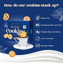 Keto Butter Cookies – Sugar Free Danish Shortbread Gift – Gluten Free 8 oz