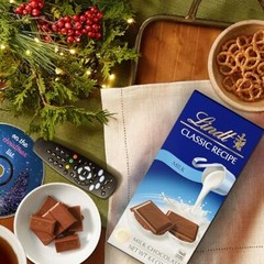 Lindt CLASSIC RECIPE Milk Chocolate Bar, Milk Chocolate Candy, 4.4 oz. 12
