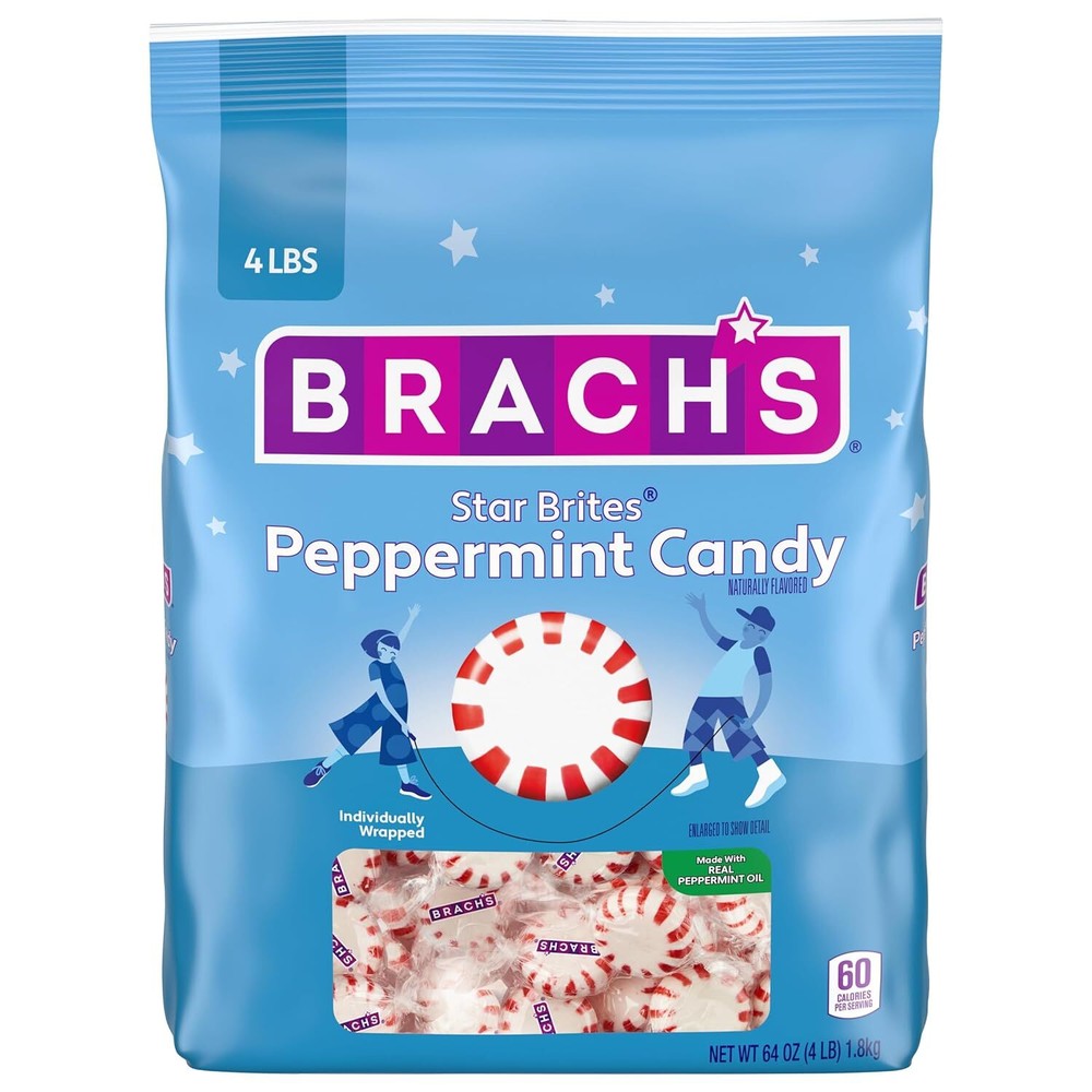 Star Brites Peppermint Candy, Envuelto Individualmente, Mega Pack, 360 Piezas