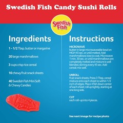 SWEDISH FISH Mini Red, White & Blue Soft & 28 oz (Pack of 4), Blue,Red,White