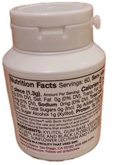 Xylichew Sugar Free Xylitol Gum Black Licorice Anise Non GMO 60 Pieces