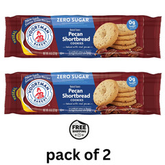 VOORTMAN Bakery Zero Sugar Pecan Shortbread Cookies 8 oz pack of 2