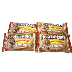 Caramel Tootsie Pops Limited Edition 4 Bags of Individually Wrapped 12.6 Ounce