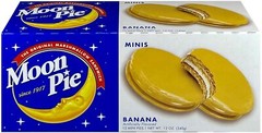 4 Pack – MoonPie Mini Banana Flavored Marshmallow Cookie Pies – 12 Count