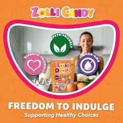 Zolli Drops Natural Fruit Candy – Sugar-Free & Low-Calorie Lollipops, 1.6 oz