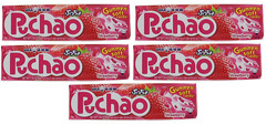 Uha Puccho Puchao Japanese Chewy Candy Stick, 5 packs Strawberry Flavor 50g x 10